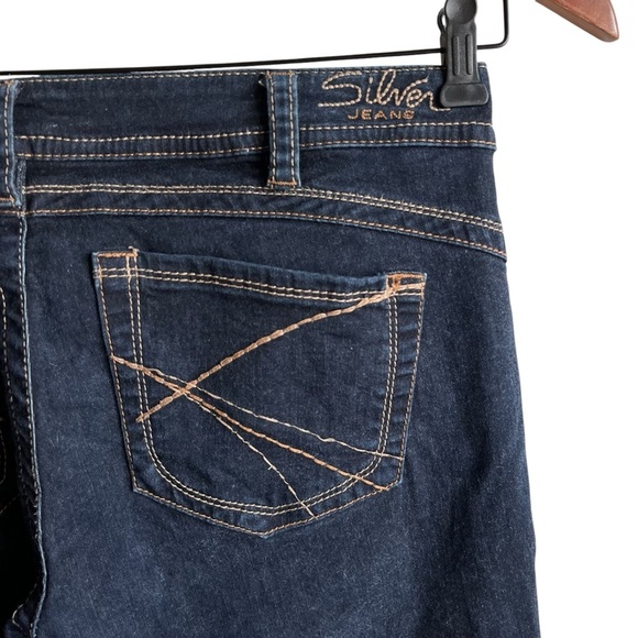 Silver Jeans Tuesday 16 1/2” Slim Bootcut Size 34 Y2K Low Rise Dark Wash… - Picture 11 of 15